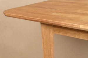 Mesa extensible de comedor de madera maciza de roble France | NordicStory