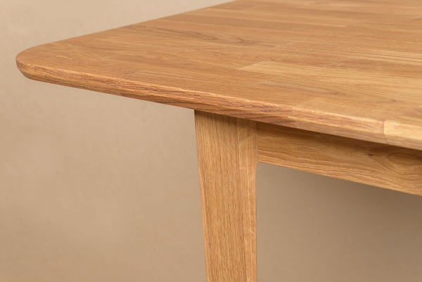 Mesa extensible de comedor de madera maciza de roble France | NordicStory