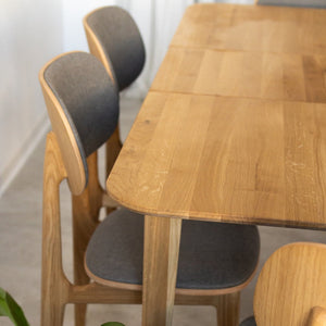 Mesa extensible de comedor de madera maciza de roble France | NordicStory