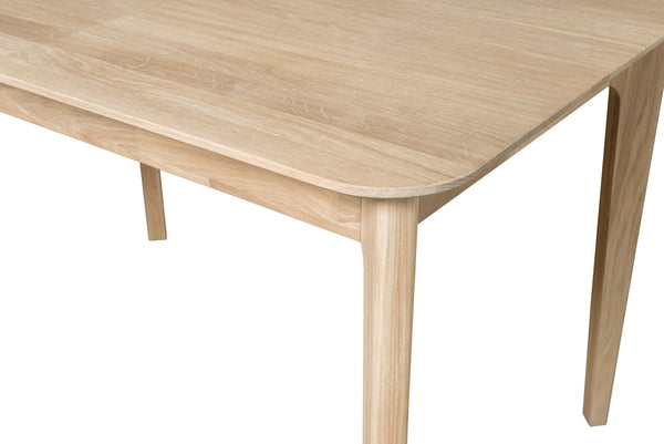 Mesa extensible de comedor de madera maciza de roble France | NordicStory