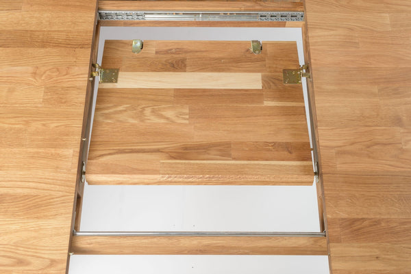 Mesa extensible de comedor de madera maciza de roble France | NordicStory