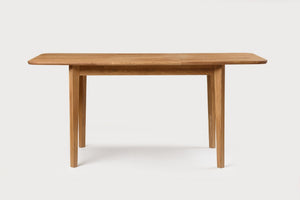 Mesa extensible de comedor de madera maciza de roble France | NordicStory