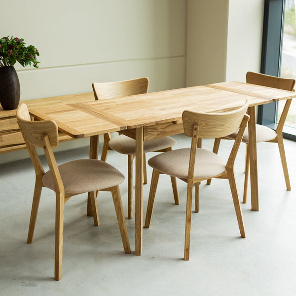 Mesa extensible de comedor de madera maciza de roble Mini 1 | NordicStory