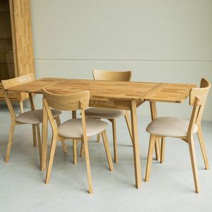 Mesa extensible de comedor de madera maciza de roble Mini 1 | NordicStory