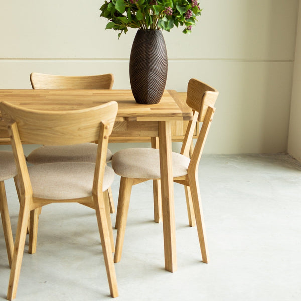 Mesa extensible de comedor de madera maciza de roble Mini 1 | NordicStory