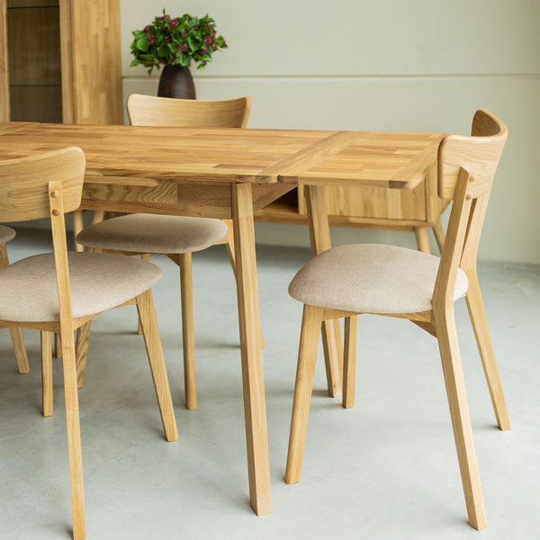 Mesa extensible de comedor de madera maciza de roble Mini 1 | NordicStory