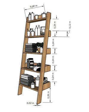 Estanteria Libreria de madera maciza de roble Escandi | NordicStory