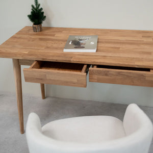 Mesa escritorio de madera maciza de roble Escandi  | NordicStory