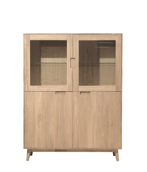 Armario Vitrina de madera maciza de roble Escandi 3 | NordicStory