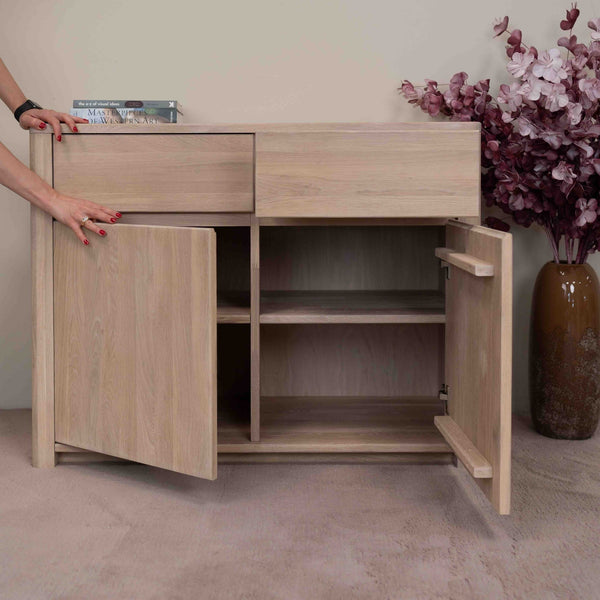 Aparador Cómoda de madera maciza de roble Elsa 2 | NordicStory
