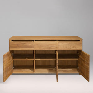 Aparador Cómoda de madera maciza de roble Elsa 3 | NordicStory
