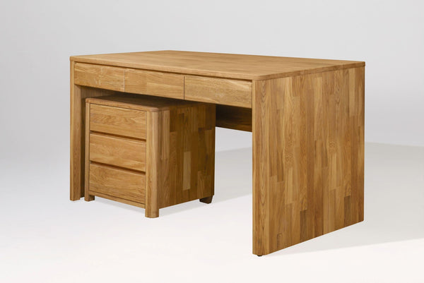 Mesa escritorio de madera maciza de roble Elsa | NordicStory