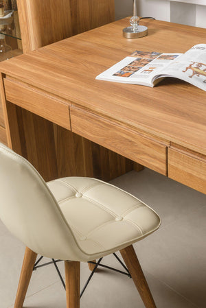 Mesa escritorio de madera maciza de roble Elsa | NordicStory