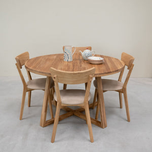 Pack de 2 o 4 Sillas de Comedor de Madera Maciza de Roble Diana Beige | NordicStory
