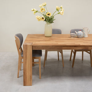 Mesa de comedor de madera maciza de roble Mauritz 3 | NordicStory