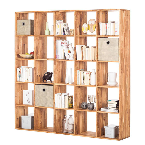Estanteria Libreria de madera maciza de roble Regal 5x5 | NordicStory