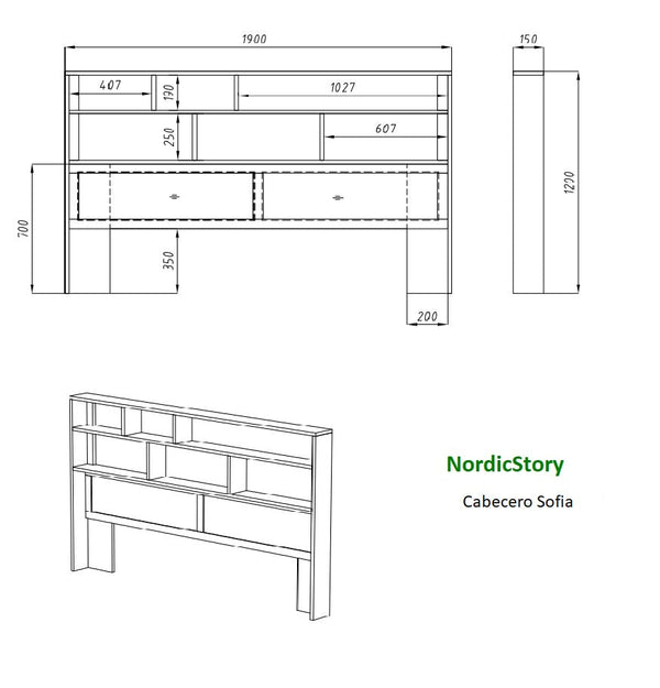Cabecero de madera maciza de roble Sofia | NordicStory