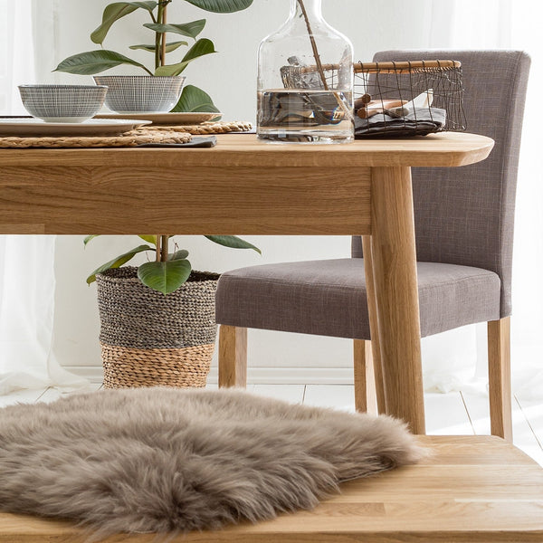 Mesa rectangular de comedor de madera maciza de roble Escandi 1 | NordicStory