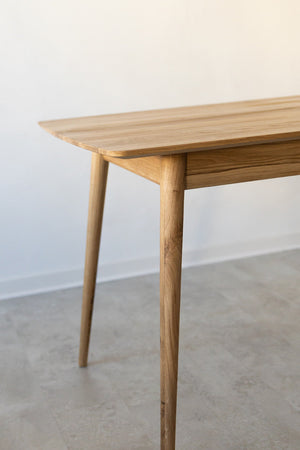 Mesa rectangular de comedor de madera maciza de roble Escandi 1 | NordicStory