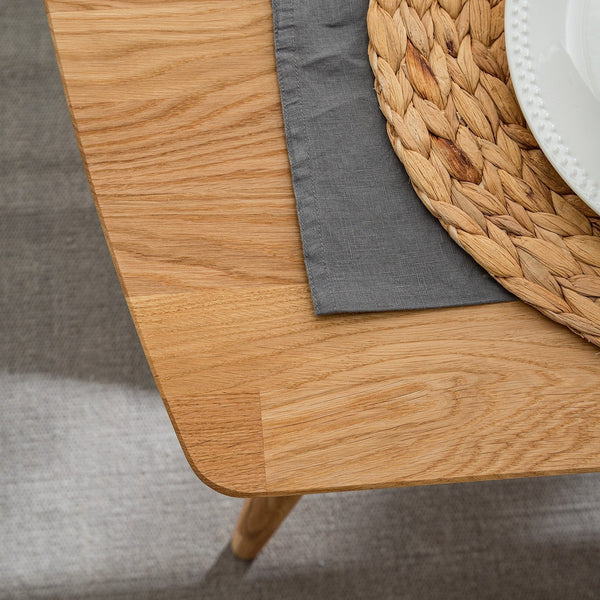 Mesa rectangular de comedor de madera maciza de roble Escandi 1 | NordicStory