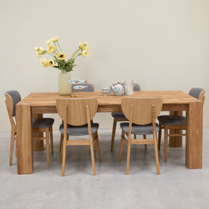 Mesa de comedor de madera maciza de roble Mauritz 3 | NordicStory