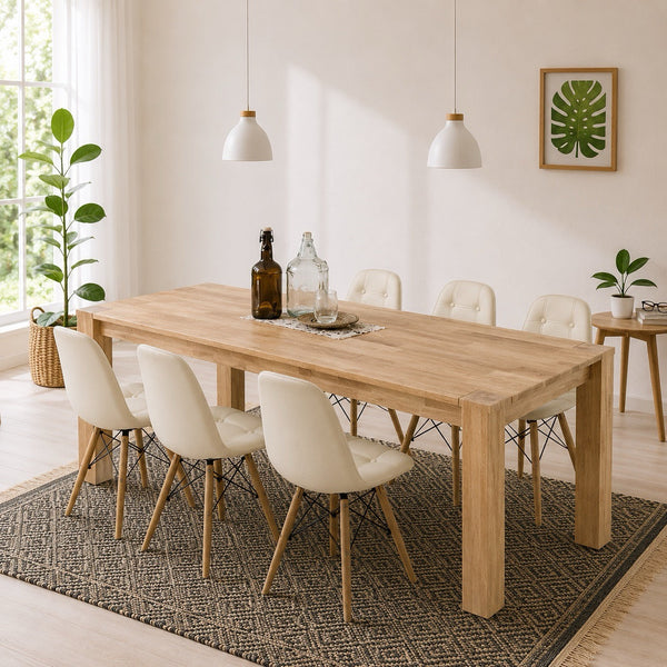 Mesa de comedor de madera maciza de roble Mauritz 3 | NordicStory