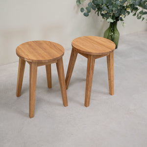 Pack de 2 o 4 Taburetes de Comedor de Madera Maciza de Roble Diana | NordicStory