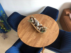 Mesa de comedor redonda y extensible de madera maciza de roble Escandi 6 | NordicStory