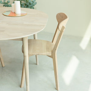 Mesa de comedor redonda y extensible de madera maciza de roble Escandi 6 | NordicStory