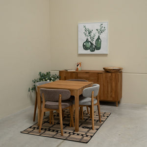 Mesa extensible de comedor de madera maciza de roble Marsi | NordicStory