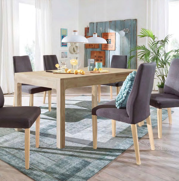 Mesa extensible de comedor de madera maciza de roble Marsi | NordicStory
