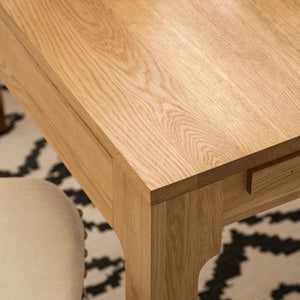 Mesa extensible de comedor de madera maciza de roble Marsi | NordicStory