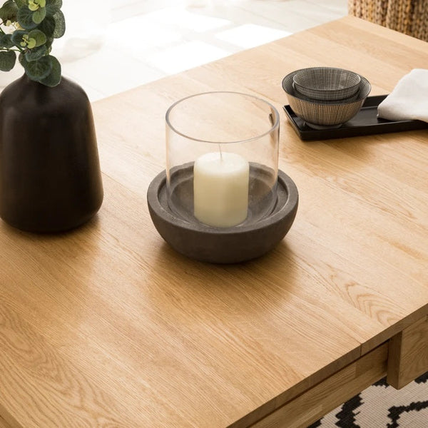 Mesa extensible de comedor de madera maciza de roble Marsi | NordicStory