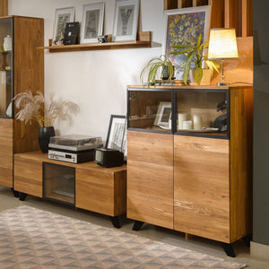 Mueble de TV de madera maciza de roble Moritz | NordicStory