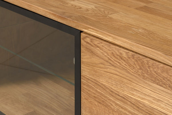 Mueble de TV de madera maciza de roble Moritz | NordicStory