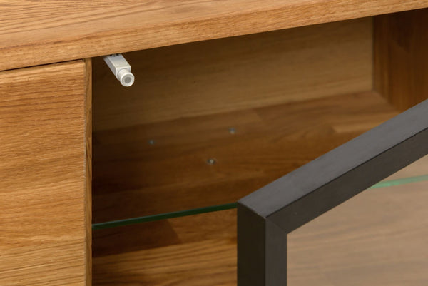 Mueble de TV de madera maciza de roble Moritz | NordicStory