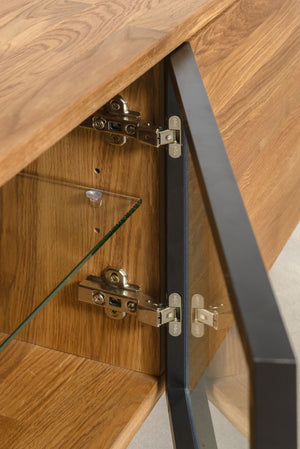 Mueble de TV de madera maciza de roble Moritz | NordicStory