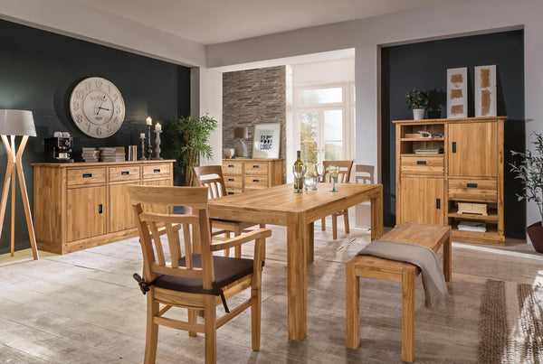 Banco rustico de madera maciza de roble Provance | NordicStory