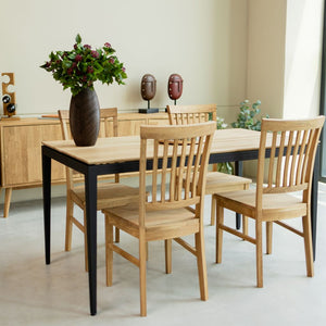 Pack de 2 o 4 Sillas de Comedor de Madera Maciza de Roble Provance | NordicStory
