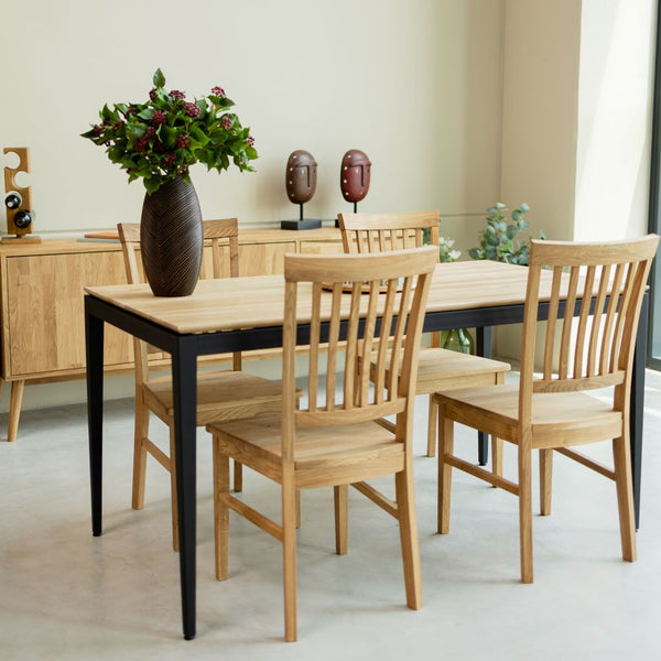 Pack de 2 o 4 Sillas de Comedor de Madera Maciza de Roble Provance | NordicStory