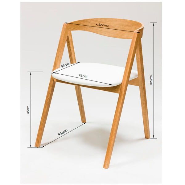 Pack de 2 o 4 Sillas de Comedor de Madera Maciza de Roble Oscar, tapizado | NordicStory