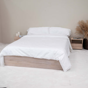Cama con almacenaje de madera maciza de roble Sofia | NordicStory