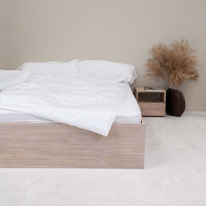 Cama con almacenaje de madera maciza de roble Sofia | NordicStory