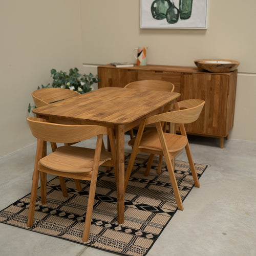 Pack de 2 o 4 Sillas de Comedor de Madera Maciza de Roble Knut | NordicStory