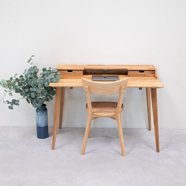 Mesa escritorio de madera maciza de roble Ana | NordicStory