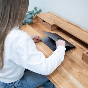Mesa escritorio de madera maciza de roble Ana | NordicStory