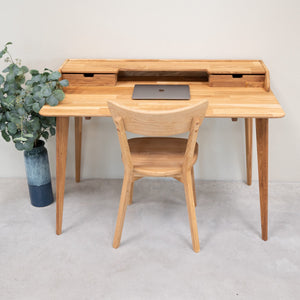 Mesa escritorio de madera maciza de roble Ana | NordicStory