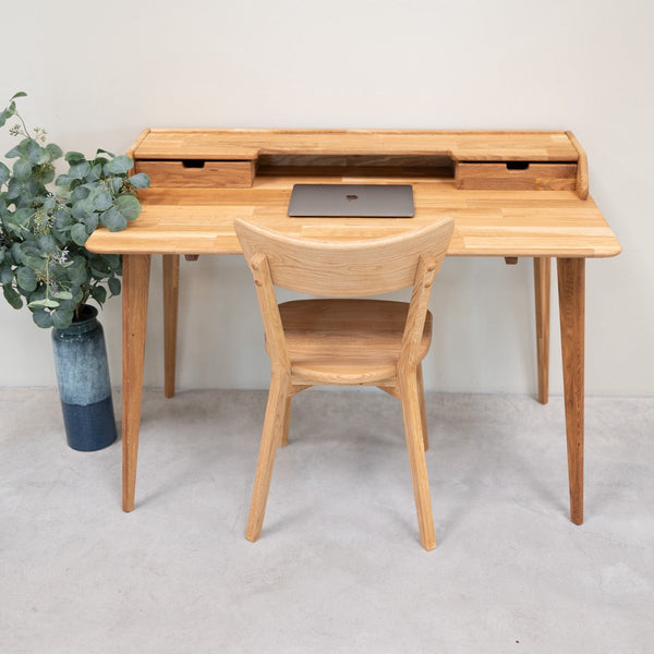 Mesa escritorio de madera maciza de roble Ana | NordicStory