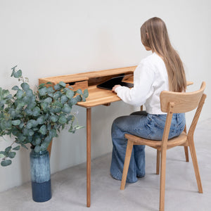 Mesa escritorio de madera maciza de roble Ana | NordicStory