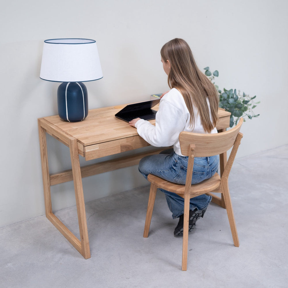 Mesa escritorio de madera maciza de roble Eric | NordicStory